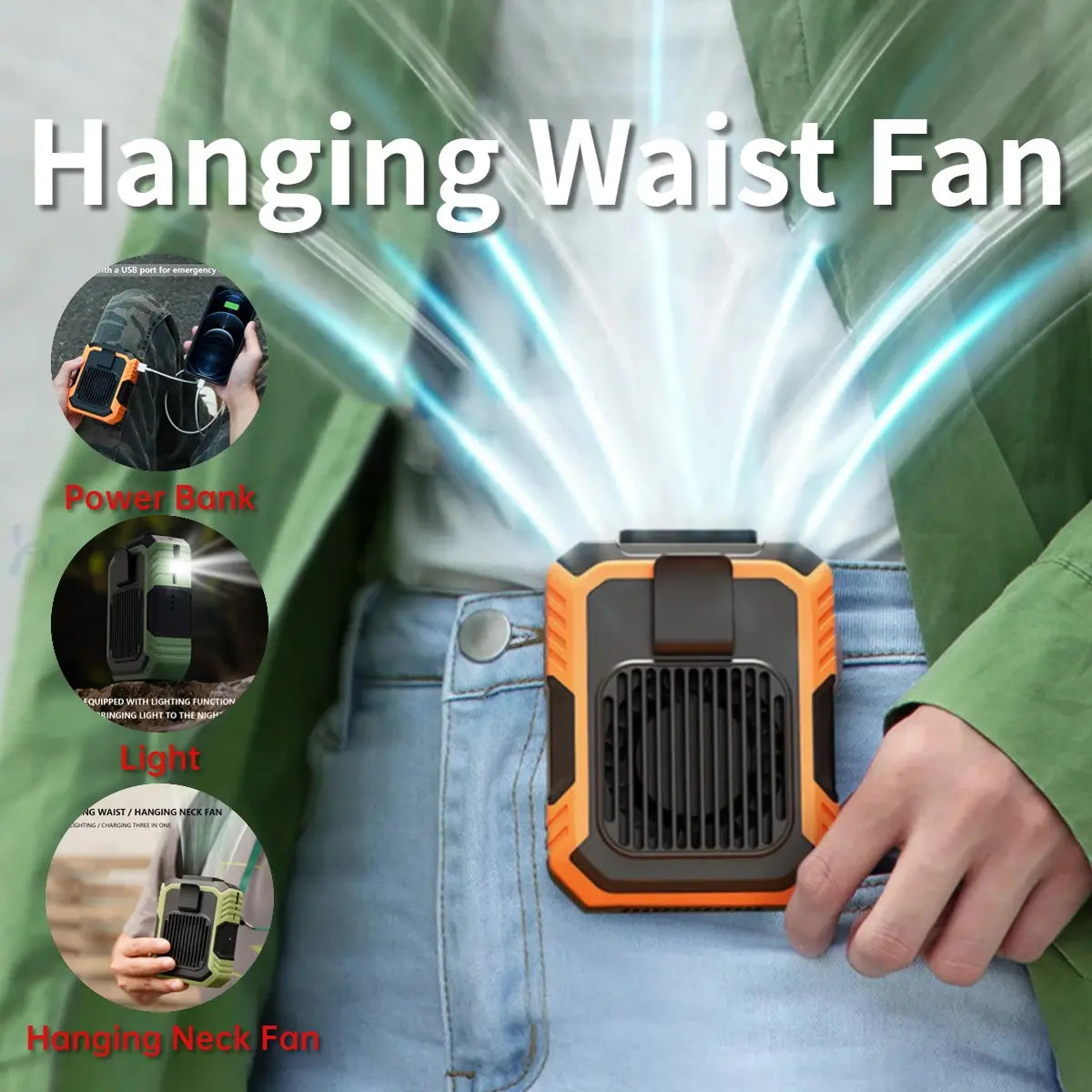 Rechargable Waist Clip Fan