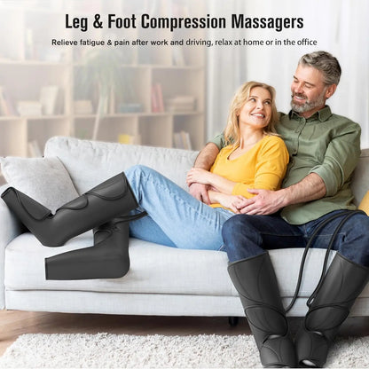 FIT KING Leg Air Massager for Circulation and Relaxation Foot and Calf Massage with Handheld Controller 3 Intensities